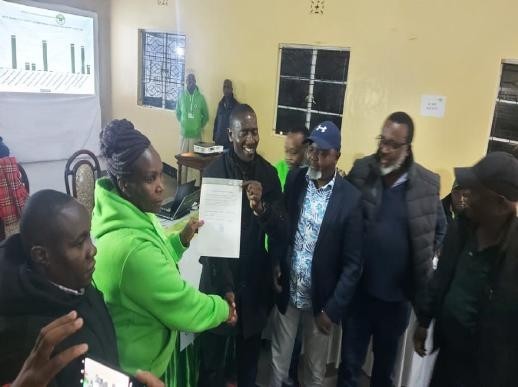 Nyaki West MCA elect, Kirima Mubichi after being declared the winner