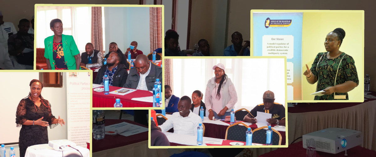 Sensitization of County Political Parties officials of fully registered political parties in various counties