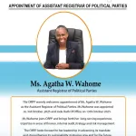 Appointment of Assistant Registrar of Political Parties