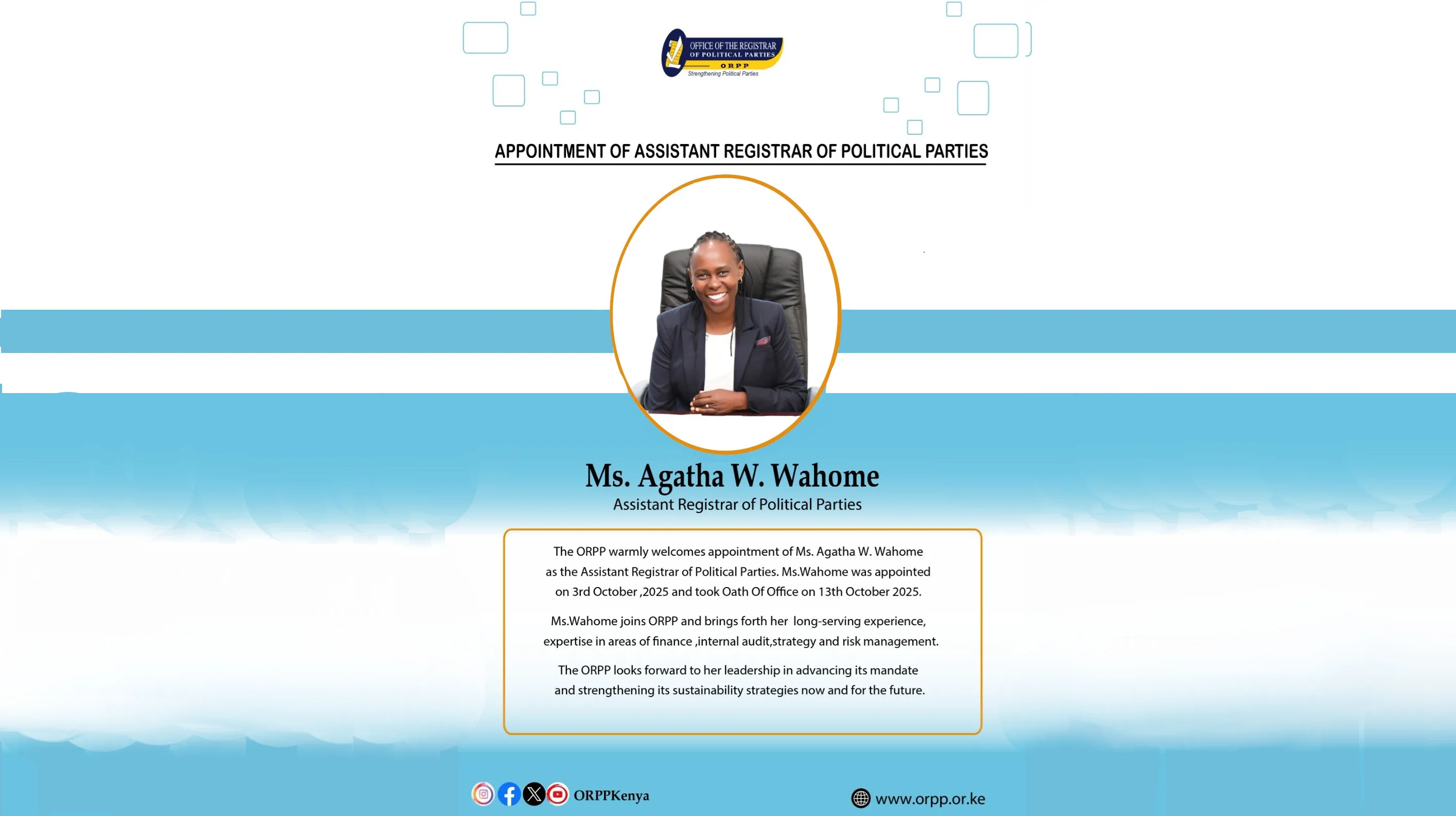 Appointment of Assistant Registrar of Political Parties
