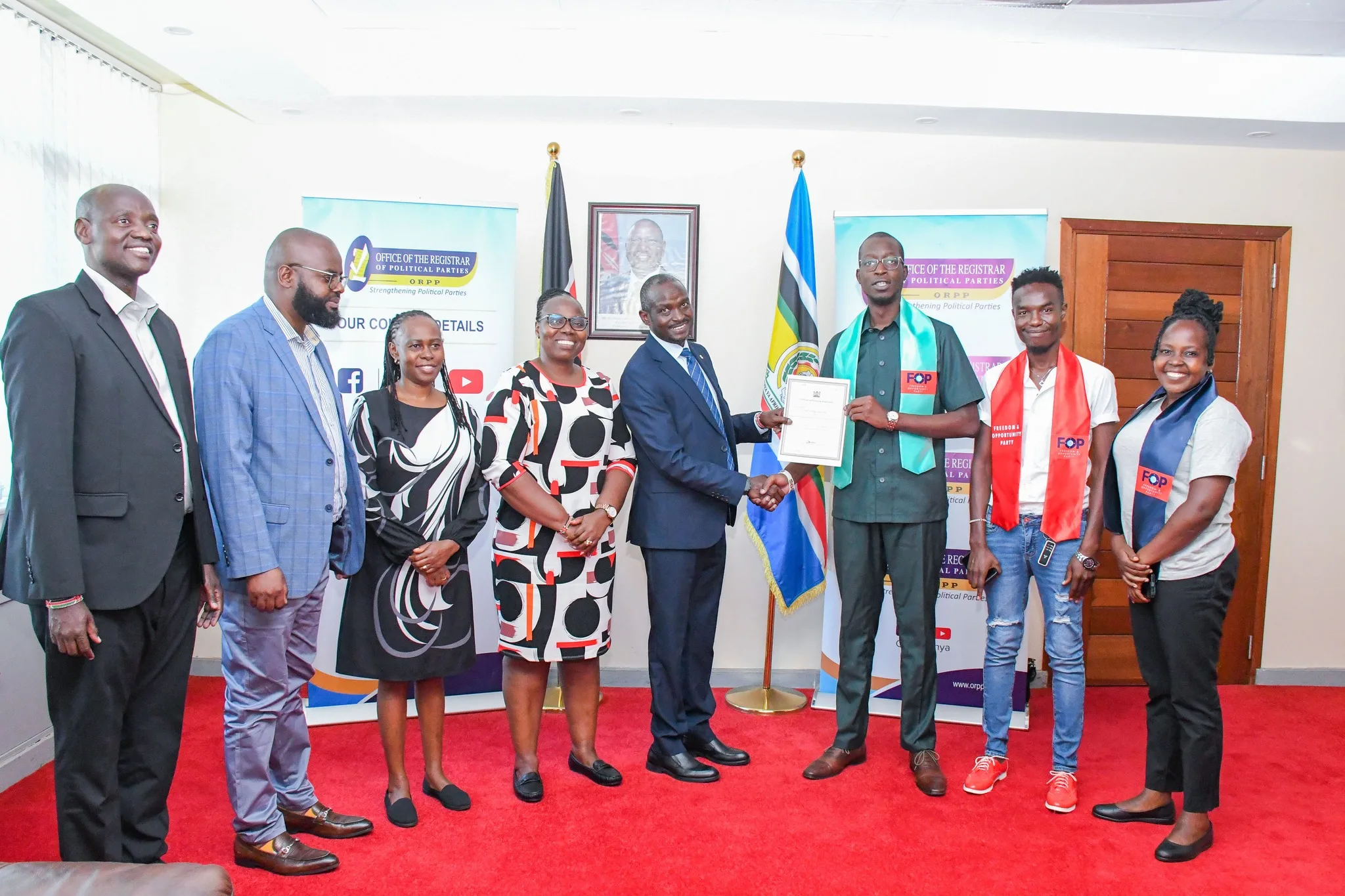 Freedom and Opportunity Party(FOP) issued a provisional certificate Freedom and Opportunity Party(FOP) issued a provisional certificate