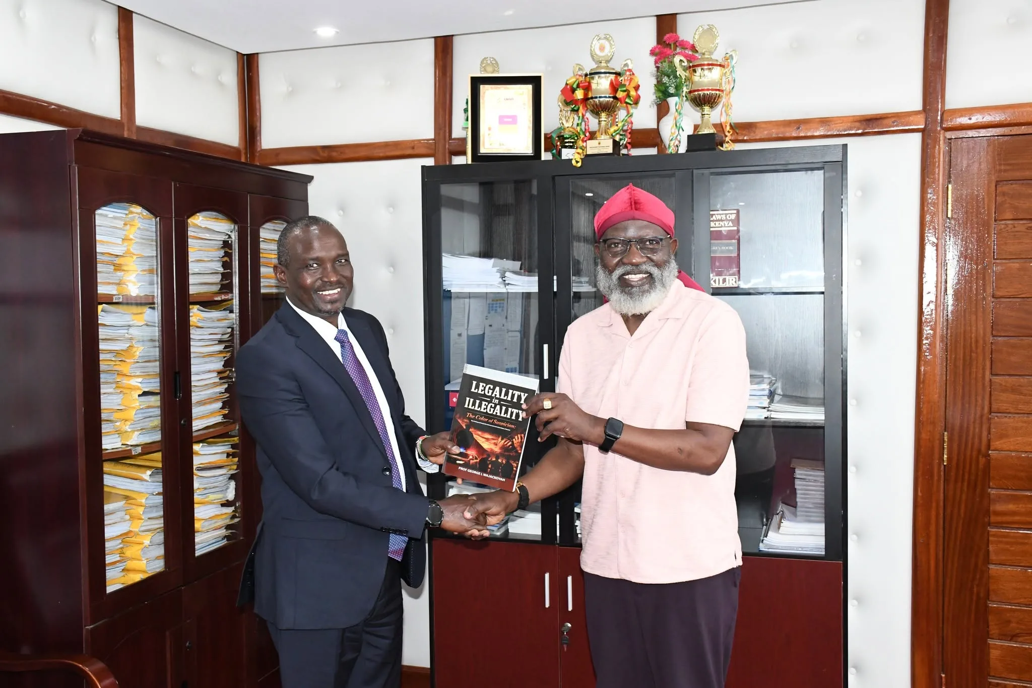Party Leader, Roots Party of Kenya, Prof. George Wajackoyah, pays a courtesy visit to the Registrar J.C. Lorionokou Party Leader, Roots Party of Kenya, Prof. George Wajackoyah, pays a courtesy visit to the Registrar J.C. Lorionokou