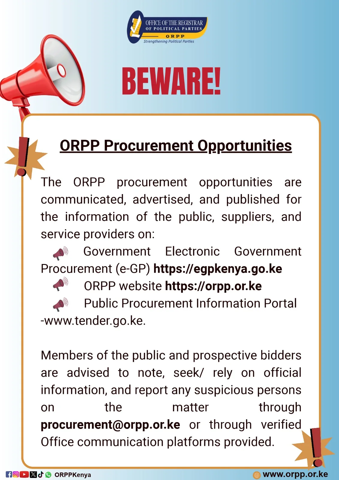 IMG-20261030-WA0021 Notice: ORPP Procurement Opportunities